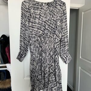 Black and White Patterned Dress